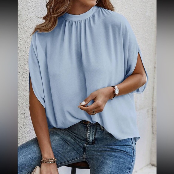 Boho tie back batwing sleeve top - Picture 14 of 14